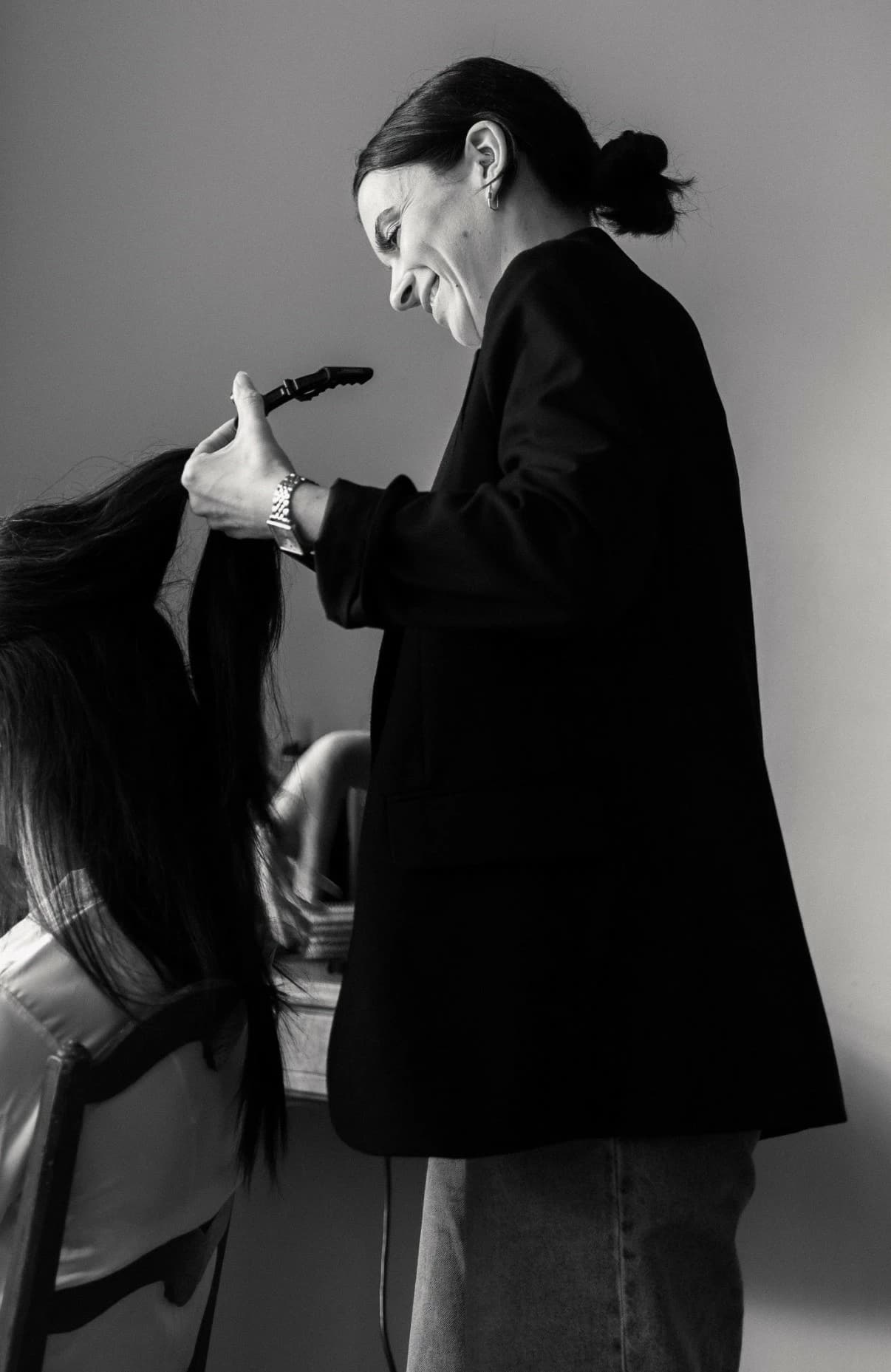 Coiffeuse de mariage au manoir de Tréouret en Bretagne