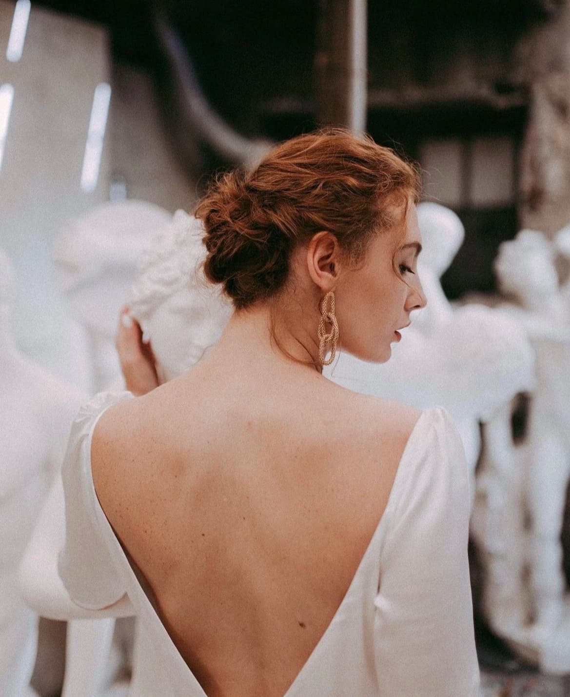 Chignon de mariage naturel